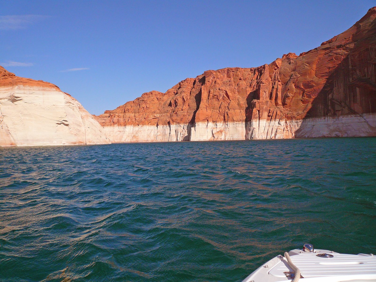 Navajo Canyon on Lake Powell, seen from a motorboat