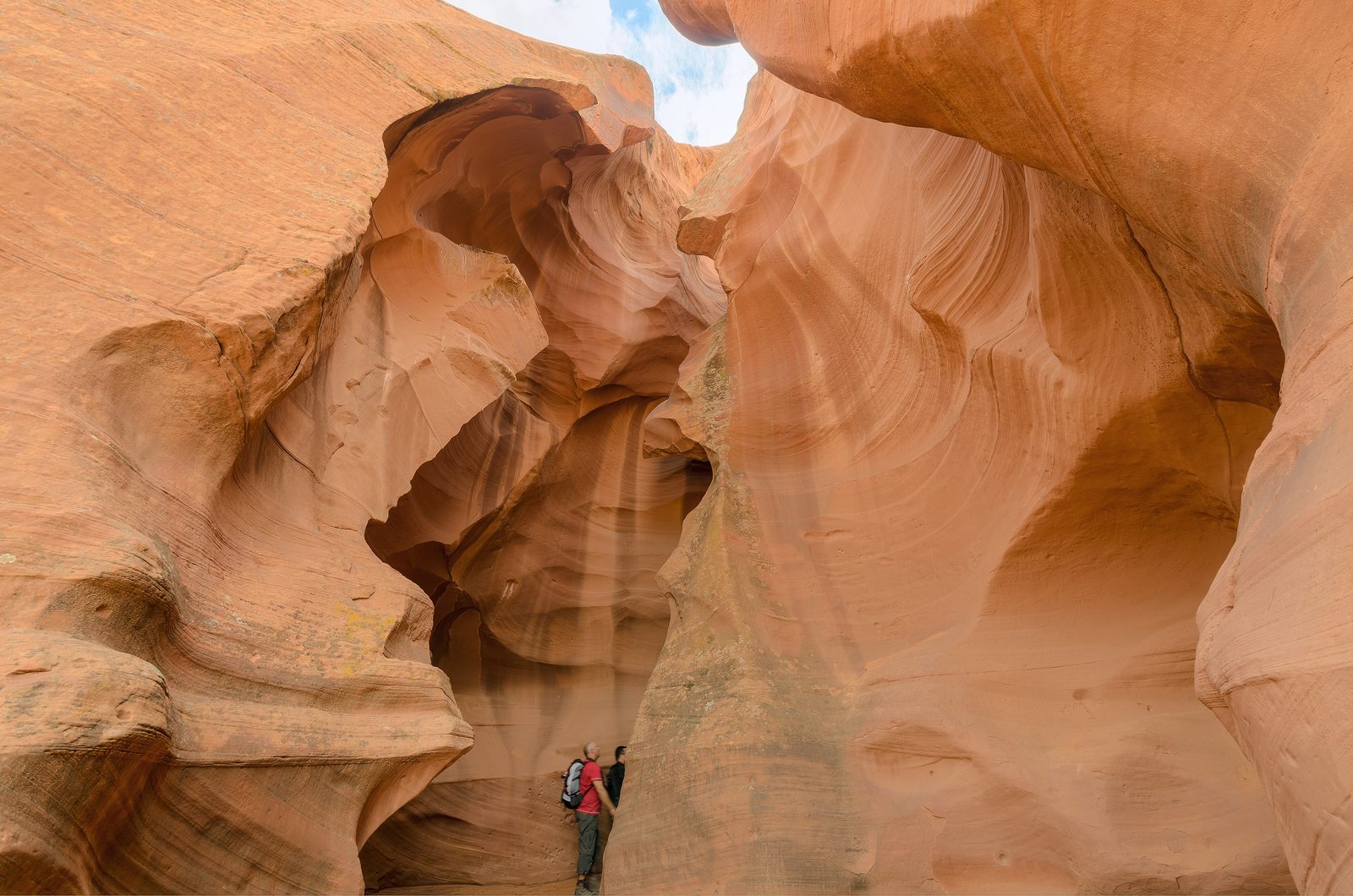 A visitor in Upper Antelope Canyon